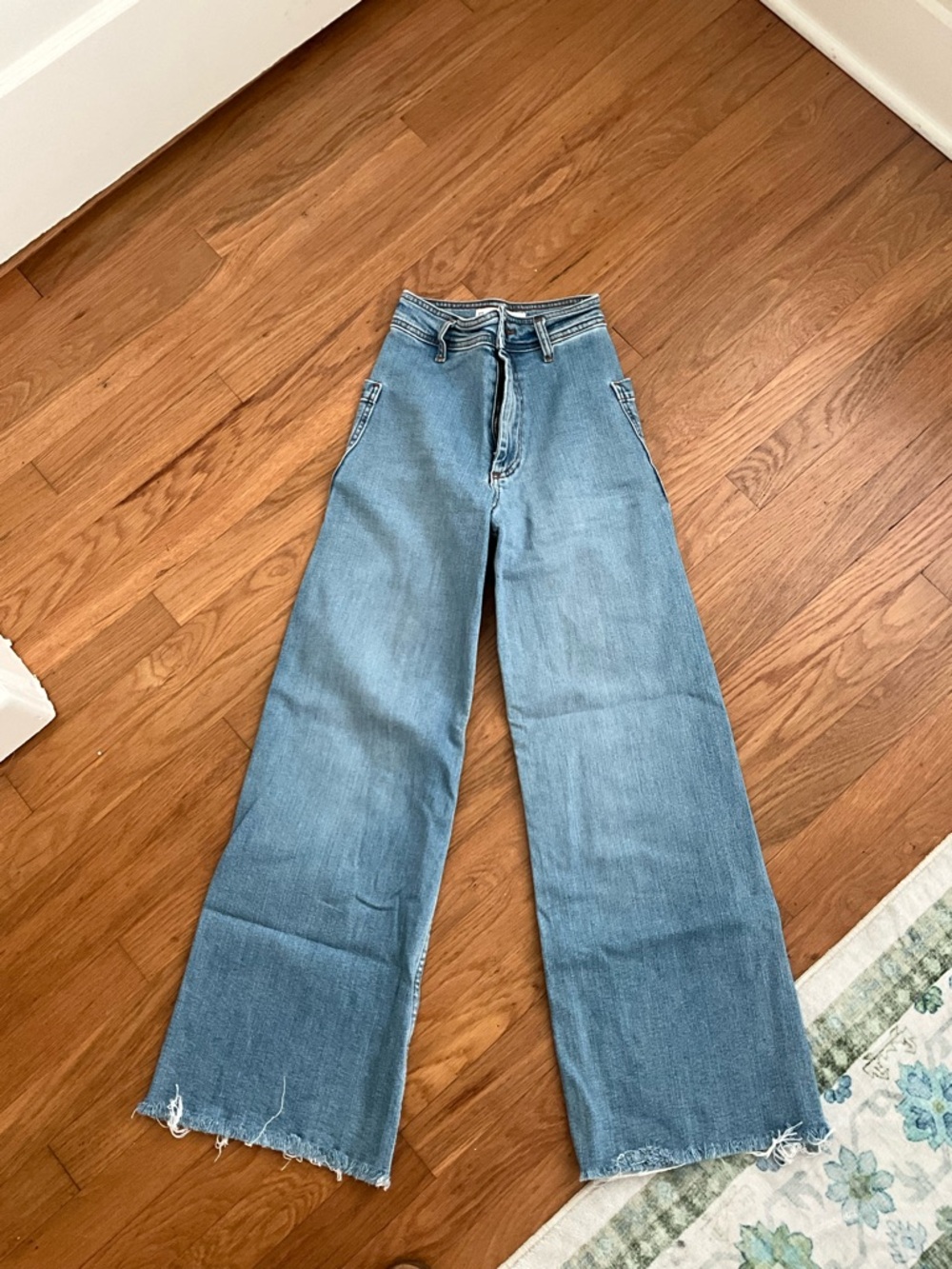 Zara Light Blue Wide Leg Jeans- Zara Marine Jeans
